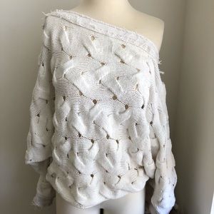 Free people white off the shoulder sweater